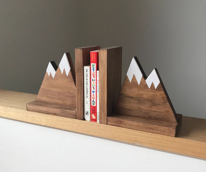 Mountain Peak Book Ends-featured